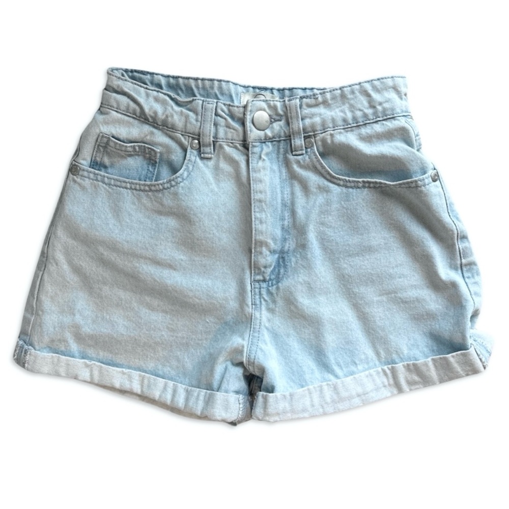 Blue denim shorts
